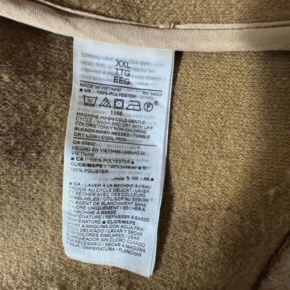Old Navy Oversized Soft Brushed, Button-Front Coat Size X-Large Tan Beige - Picture 9 of 11